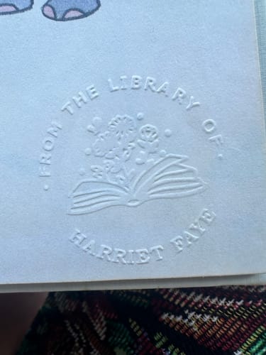 Customer photo review of Custom Book Embosser