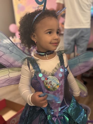 Customer photo review of Neon Pink Opal Huggies