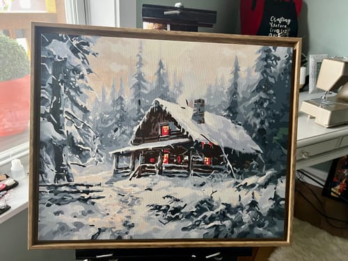 Customer photo review of Snowy Cabin Retreat