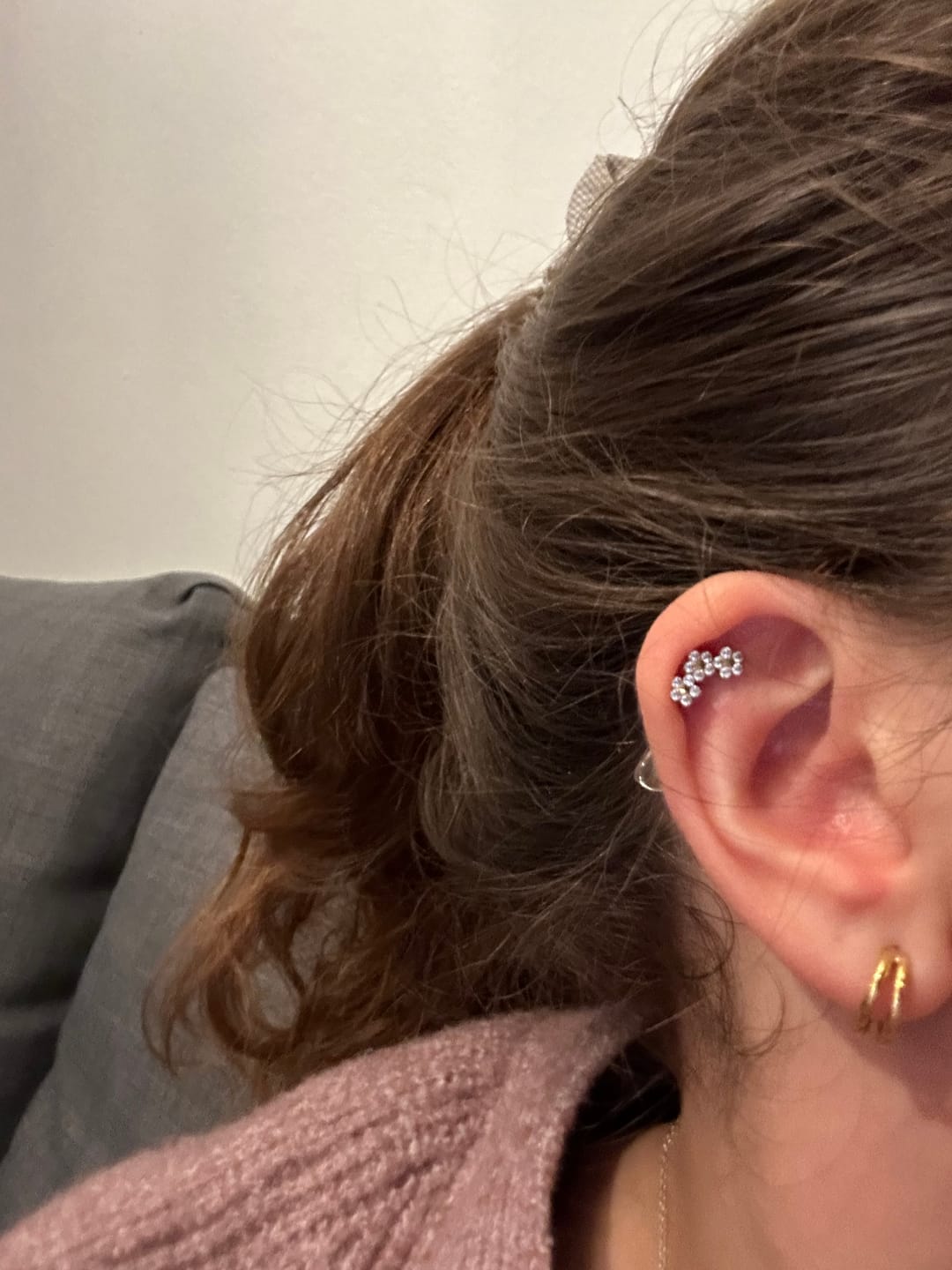Customer photo review of Bloomy Piercing | Titan