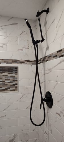 Customer photo review of Adjustable Shower Arm