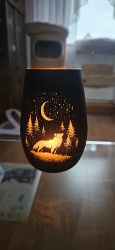 Customer photo review of Windlicht Nachtwolf