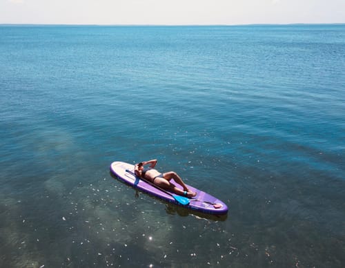 Customer photo review of Aquaplanet ALLROUND TEN 10’ Inflatable Paddle Board Package - Purple
