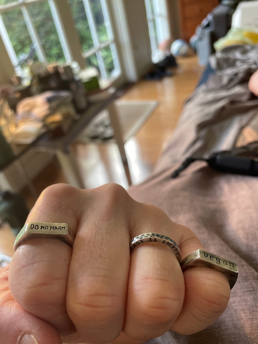 Customer photo review of Until Every Cage is Empty | Silver Ring