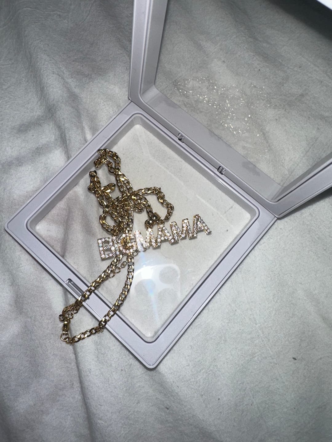 Customer photo review of Iced Arial Name Chain