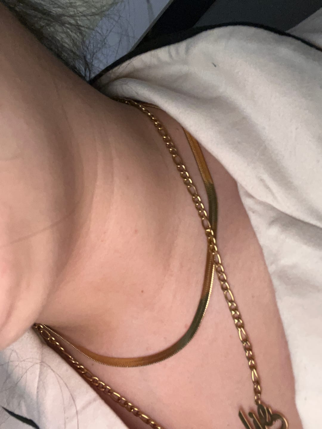 Customer photo review of Herringbone Necklace