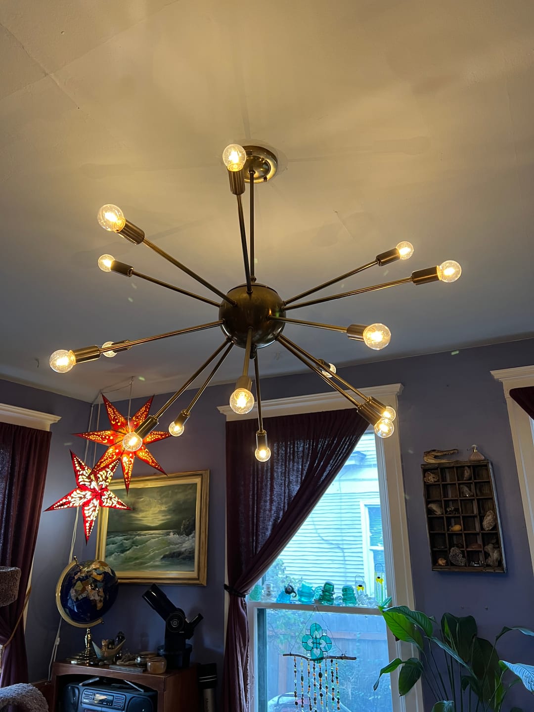Customer photo review of 25-Pack LED Filament G40 Globe Shatterproof Light Bulb, Dimmable, 1W,  E12 Candelabra Base