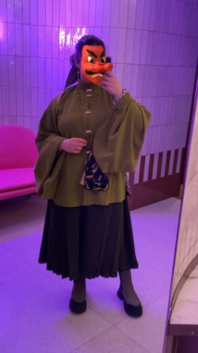 Customer photo review of Sen Lin 森林 Forest Fairy Modernized Ming Dynasty Liling Top & Easy-Wear Mamian Set