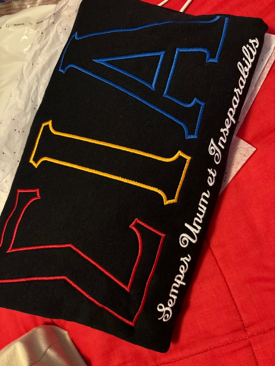 Customer photo review of SIA Minimalist Stitched Letter Crew