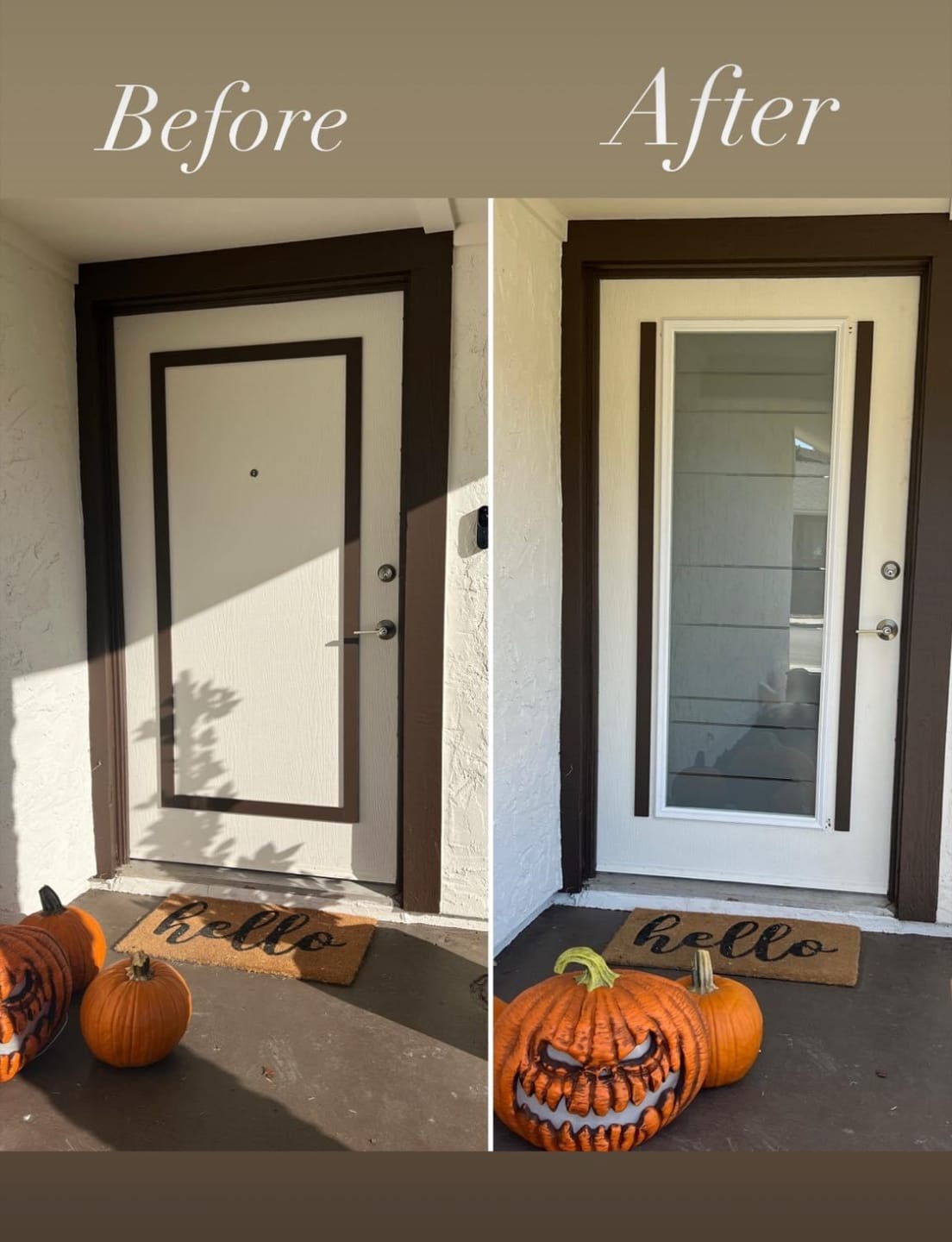 Customer photo review of Clean Lines Glass and Frame Kit (Full Lite 24" x 66" Frame Size)