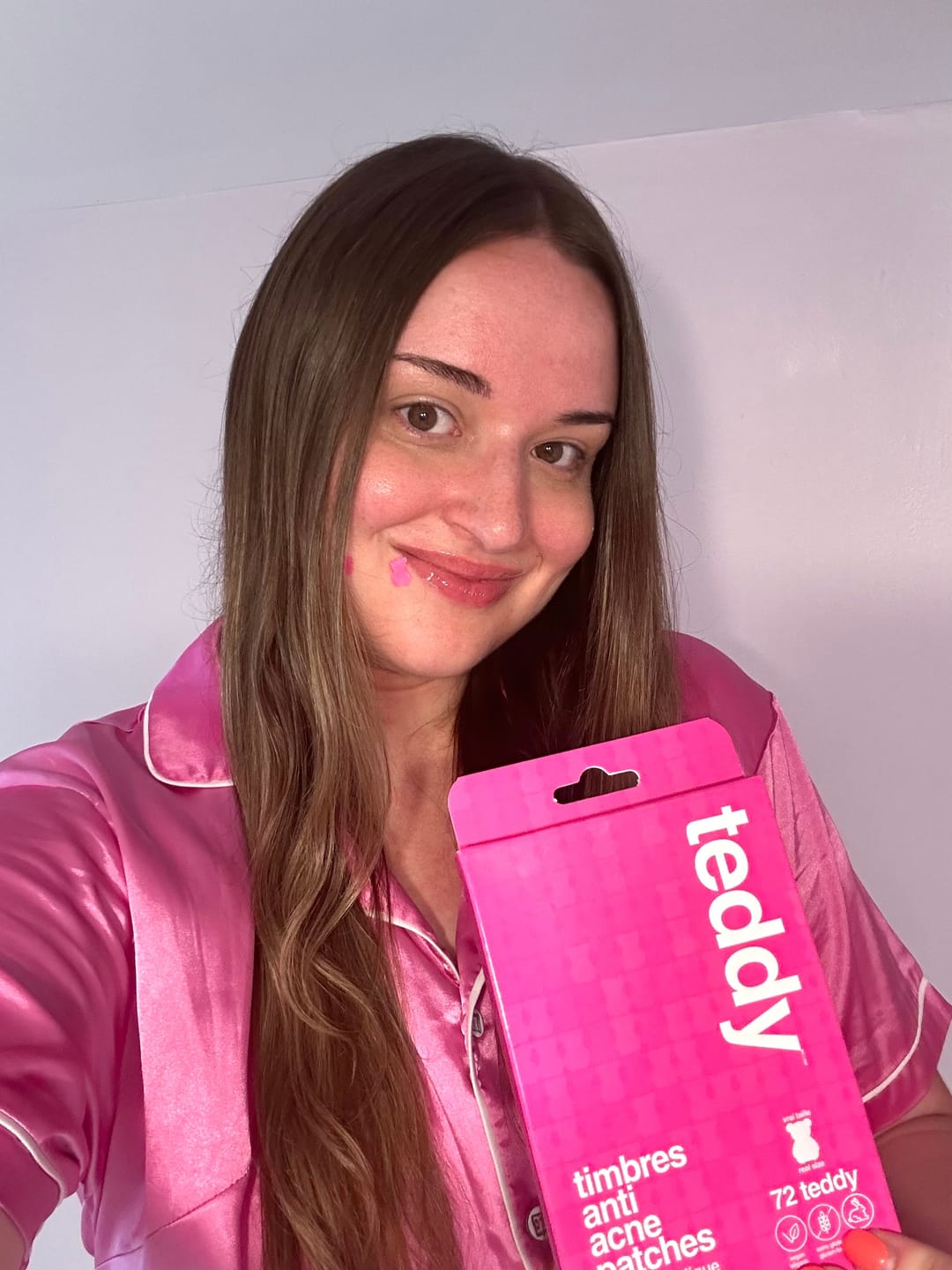 Customer photo review of Pimple Patches with Salicylic Acid - 72 Pink Teddies