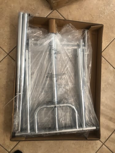 Customer photo review of Raybee 75"W clothes rack on wheels,Garment Rack with Shelves, Rolling Clothes Racks for Dorm Essential