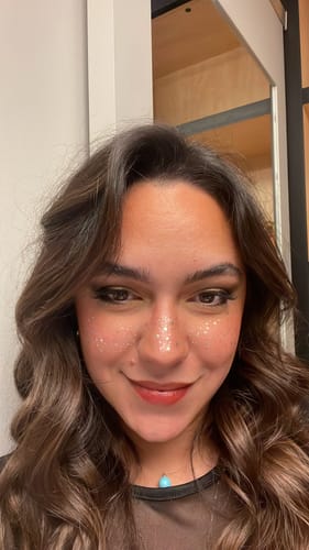 Customer photo review of Silver Stardust Speckles Makeup Patches