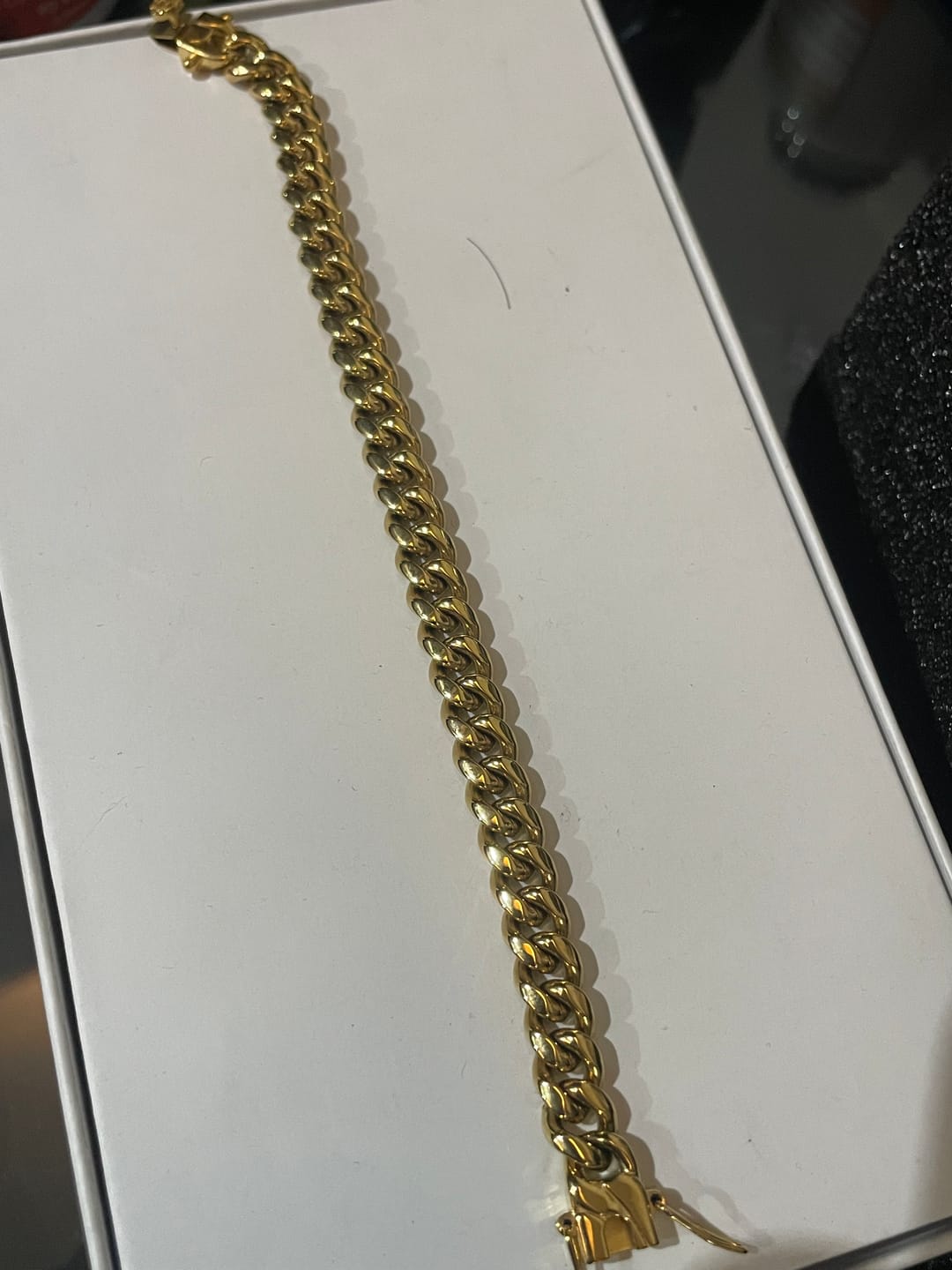 Customer photo review of MIAMI CUBAN LINK BRACELET - GOLD (8MM)