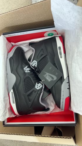 Customer photo review of Jordan 4 Retro Bred Reimagined (GS)
