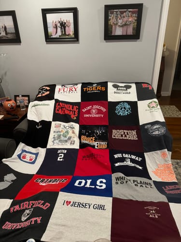 Customer photo review of Classic T-Shirt Blanket