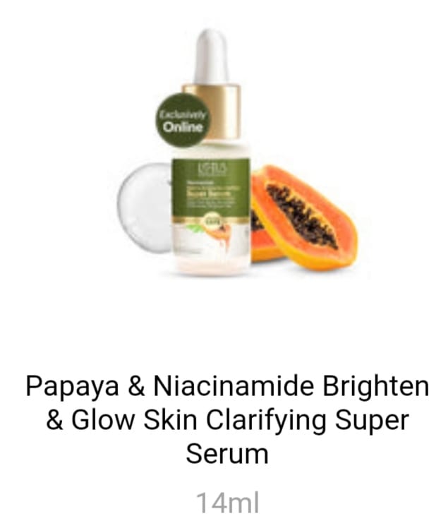Customer photo review of Papaya & Niacinamide Brighten & Glow Skin Clarifying Super Serum
