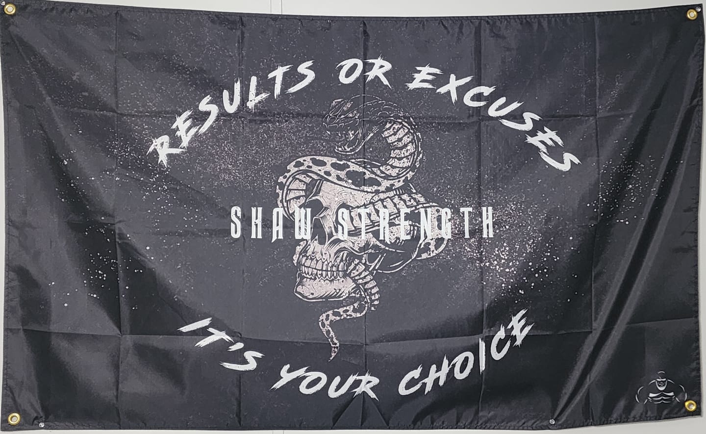 Customer photo review of RESULTS OR EXCUSES GYM FLAG