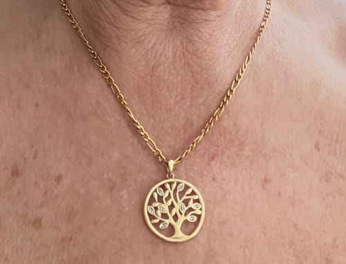 Customer photo review of 18k Gold Figaro Chain