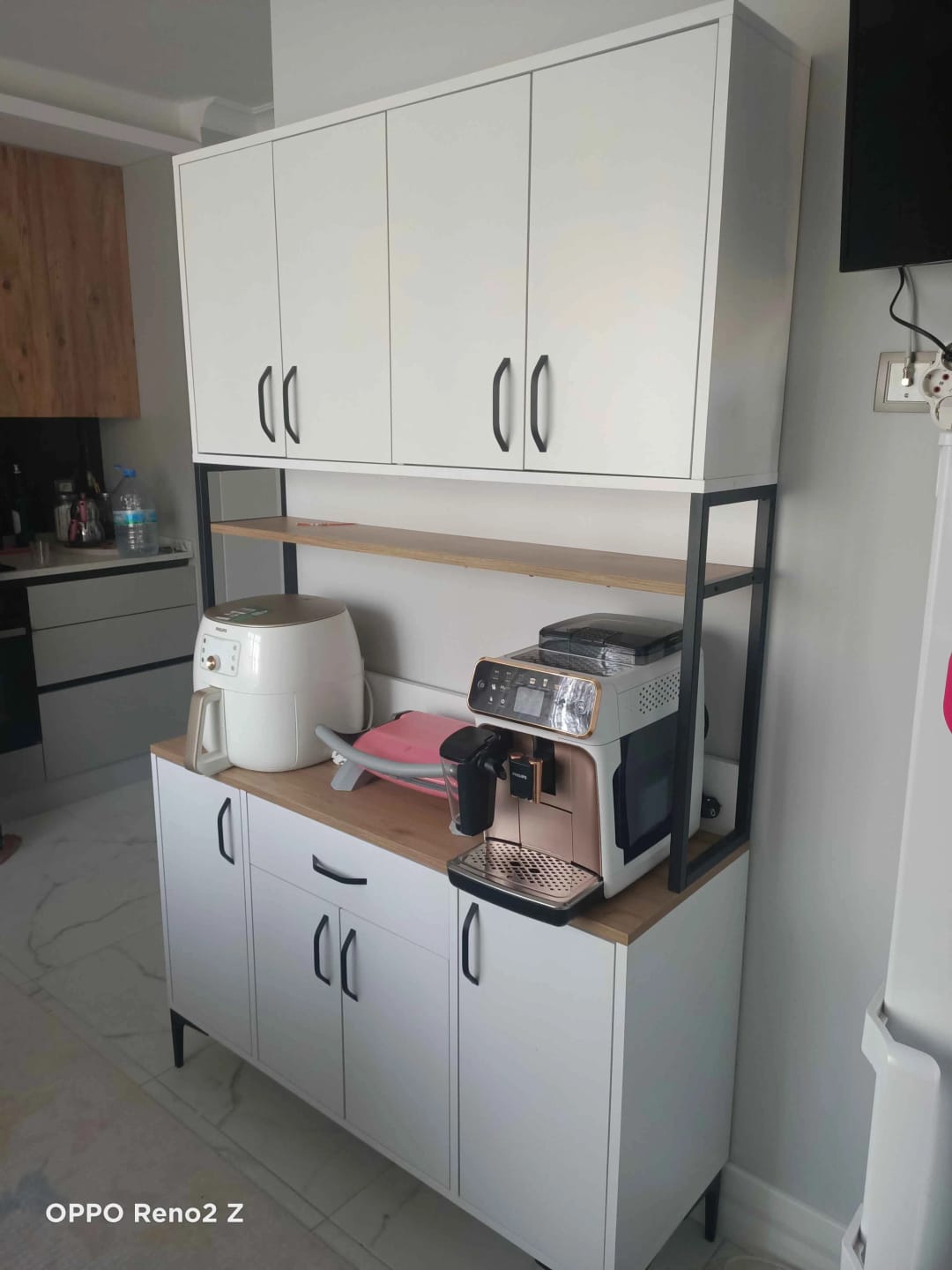 Customer photo review of Rani JE127 Çok Amaçlı Dolap 8 Kapaklı 1 Çekmeceli Kiler Mutfak Dolabı Beyaz - Sepet Ceviz
