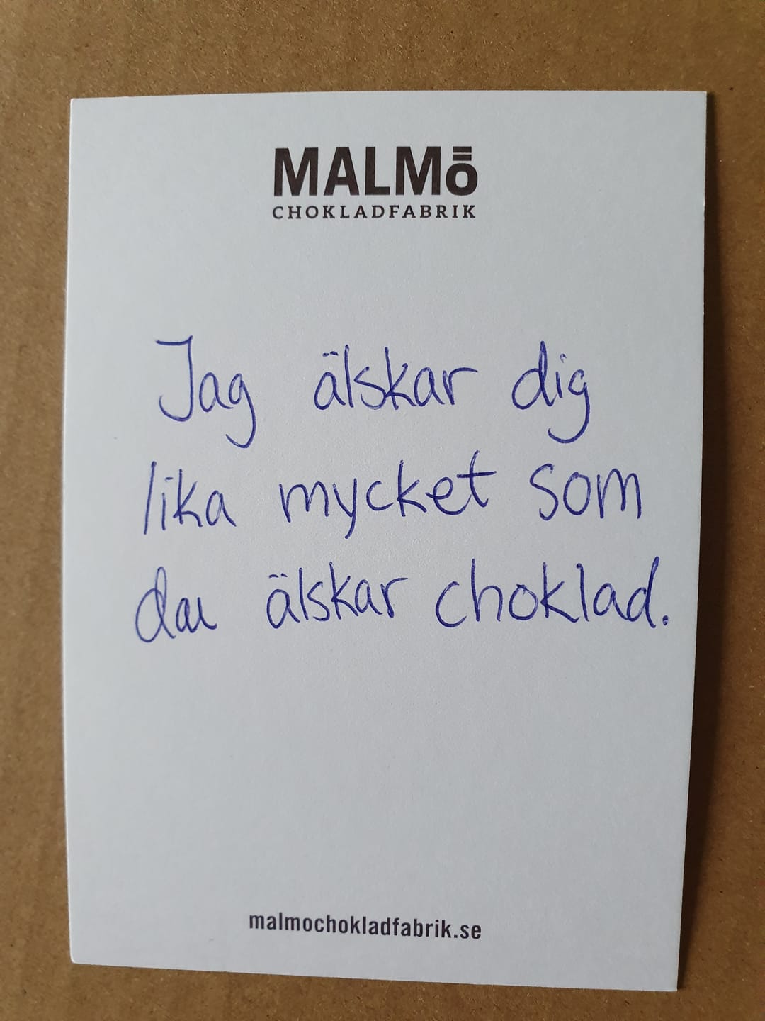 Customer photo review of Kort med personlig hälsning🤎