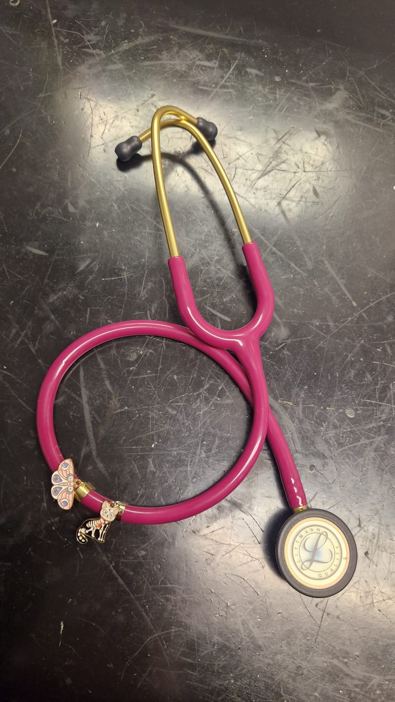 Customer photo review of Littmann Classic III Monitoring Stethoscope: Raspberry Rainbow 5806
