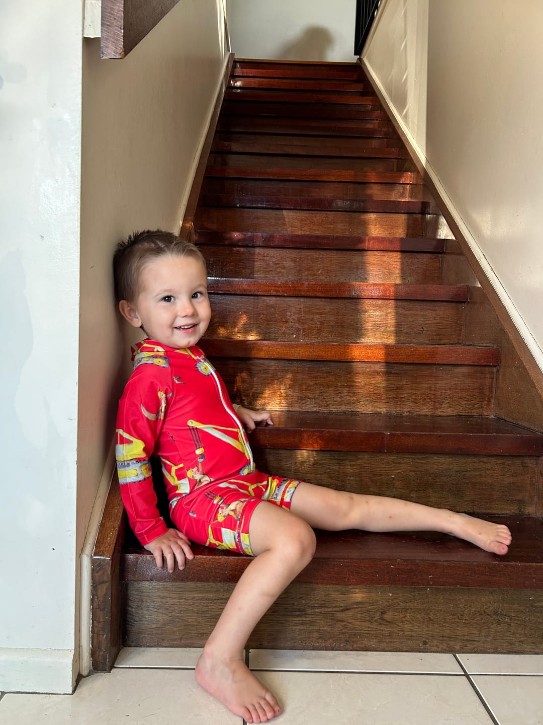 Customer photo review of PREORDER Crane Kangaroo Unisex Long Sleeve Zip Swimmers (Ships w/c 29th July)