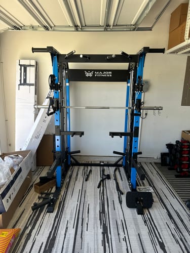 Customer photo review of Major Fitness B52 All-In-One Home Gym Smith Machine