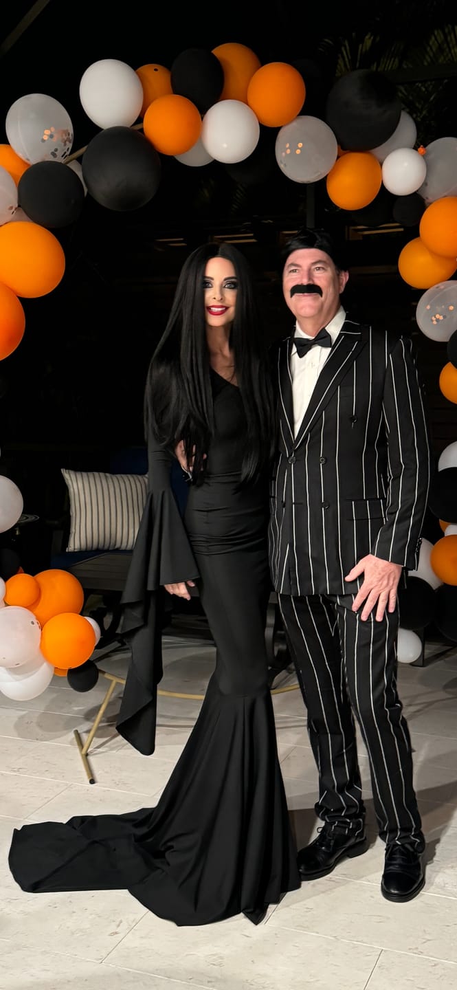 Customer photo review of Morticia Puddle Train Gown Dress