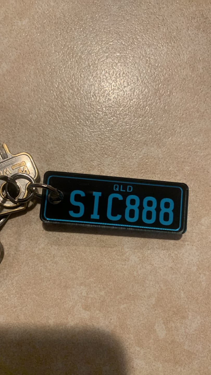 Customer photo review of QLD Colour Licence Plate Custom Keychain