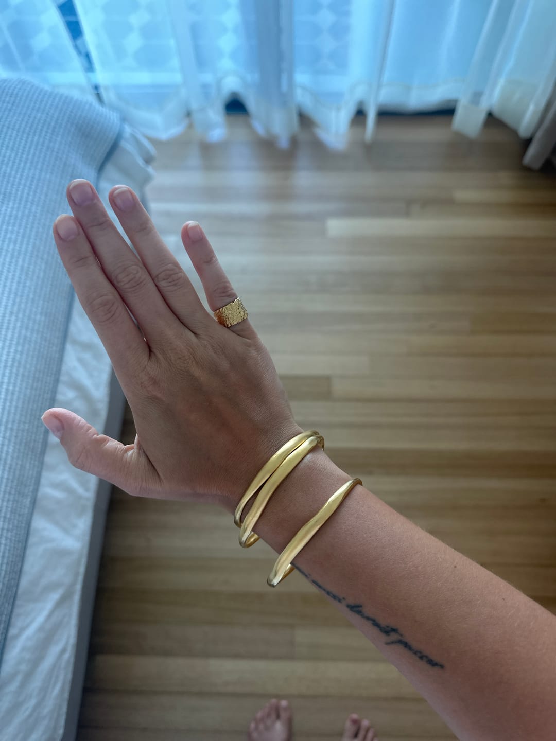 Customer photo review of BRUSHED BANGLE - GOLD