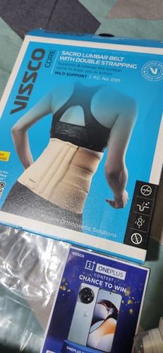 Customer photo review of Sacro Lumbar Belt 12" Back Double Strap | Supports the Lower back | Corrects Posture & Relieves Back Pain (Beige)