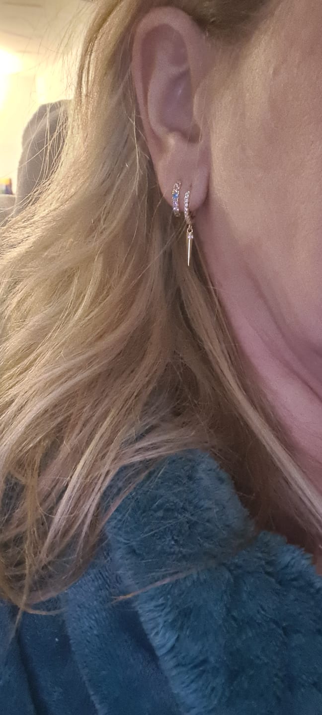 Customer photo review of "Colourful Zircons" Earrings