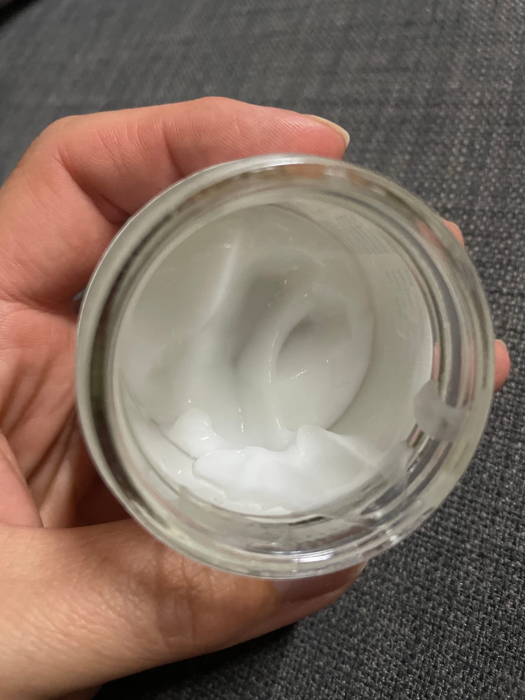 Customer photo review of Peptide + Probiotic Face Cream (New and Improved)