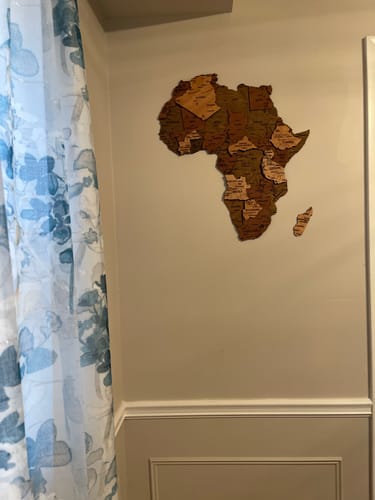 Customer photo review of 3D Wooden Multilayered Africa Map
