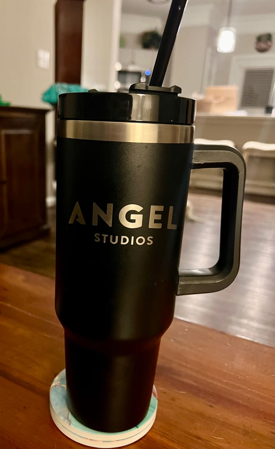 Customer photo review of Angel Studios Tumbler