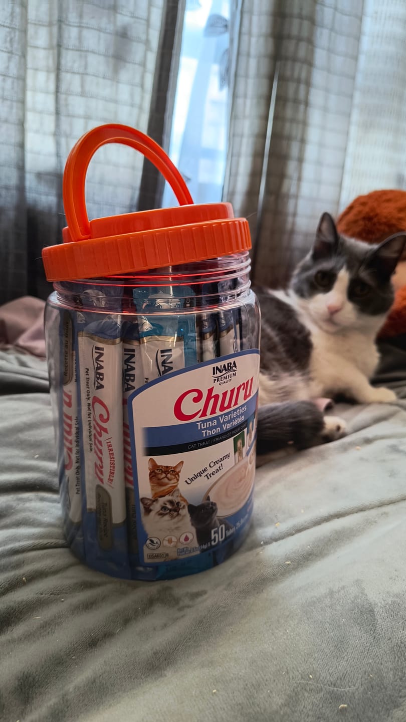 Customer photo review of CHURU VARIETIES TUNA 50P FRASCO 700GR
