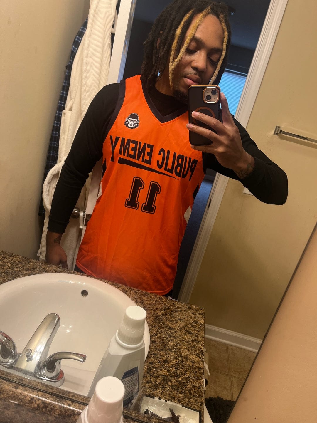 Customer photo review of Custom  Reversible Mesh Basketball Jersey Personalized Double Side Tops