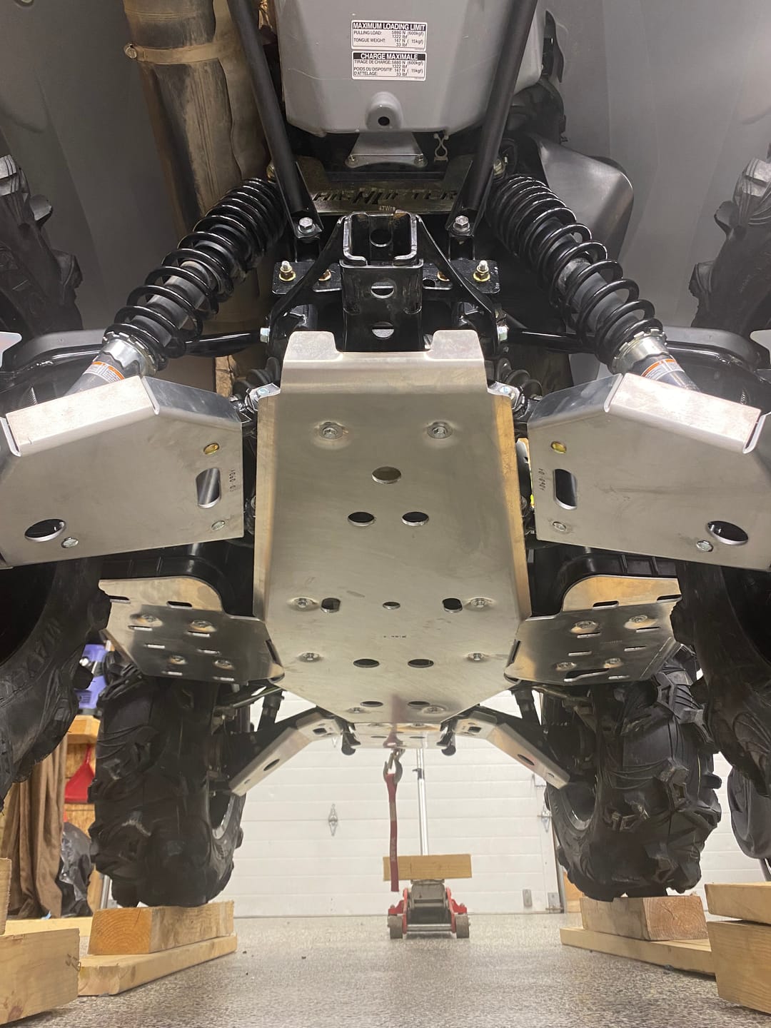 Customer photo review of Complete Aluminum Skid Plates for Yamaha Grizzly 550/700