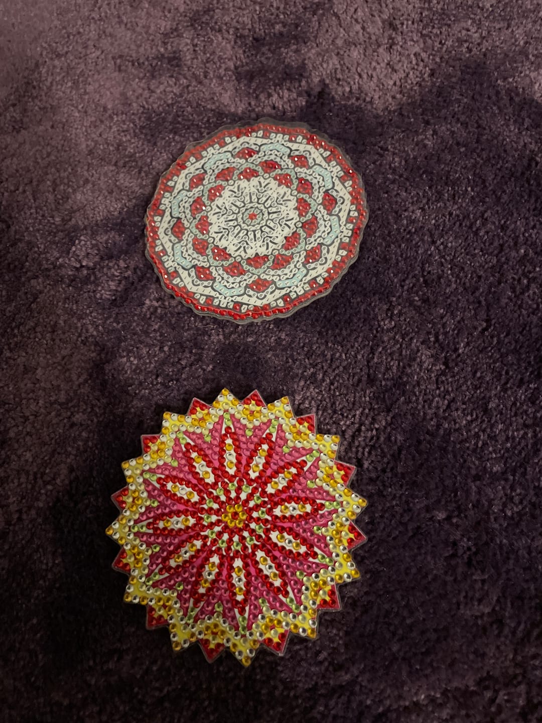 Customer photo review of 12 x Mandala Untersetzer - Diamond Painting