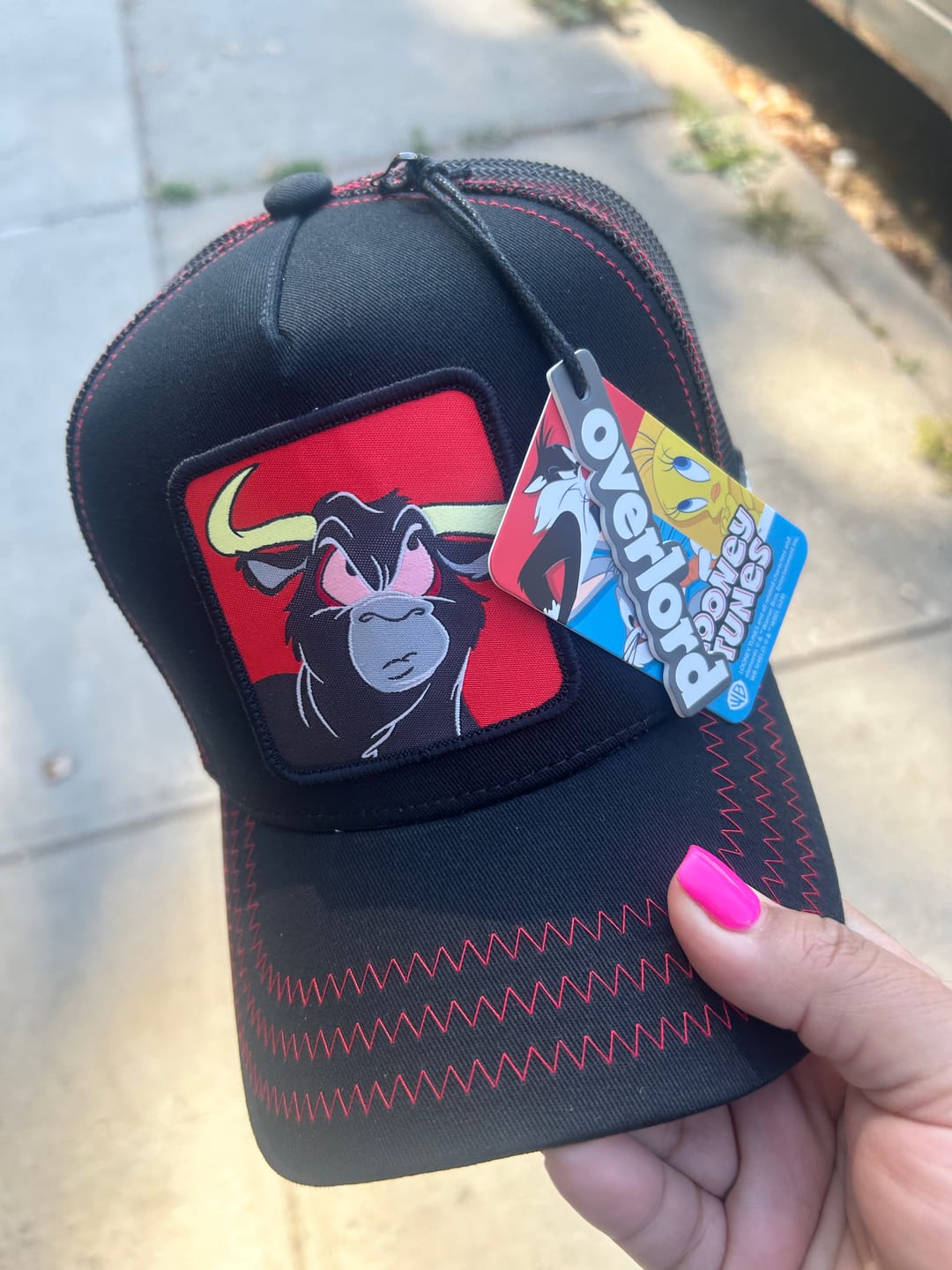 Customer photo review of OVERLORD X Looney Tunes: El Toro the Bull Trucker Cap