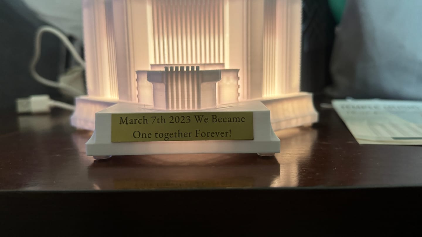 Customer photo review of Inscription Plaque