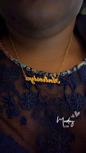 Customer photo review of Personalized Name Necklace