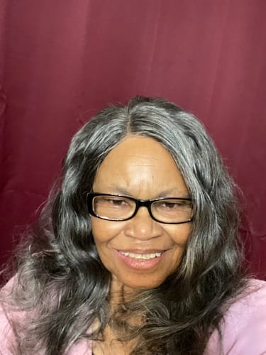 Customer photo review of Luvwin Salt And Pepper Loose Wave 5x5 Closure Glueless Wig 100% Human Hair