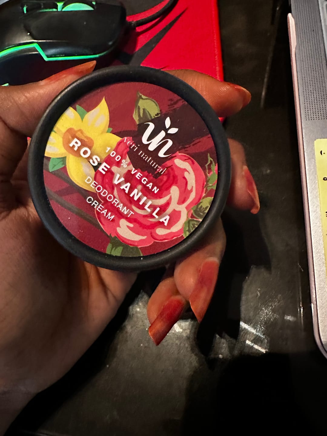 Customer photo review of [15% OFF] Rose Vanilla Deodorant Cream