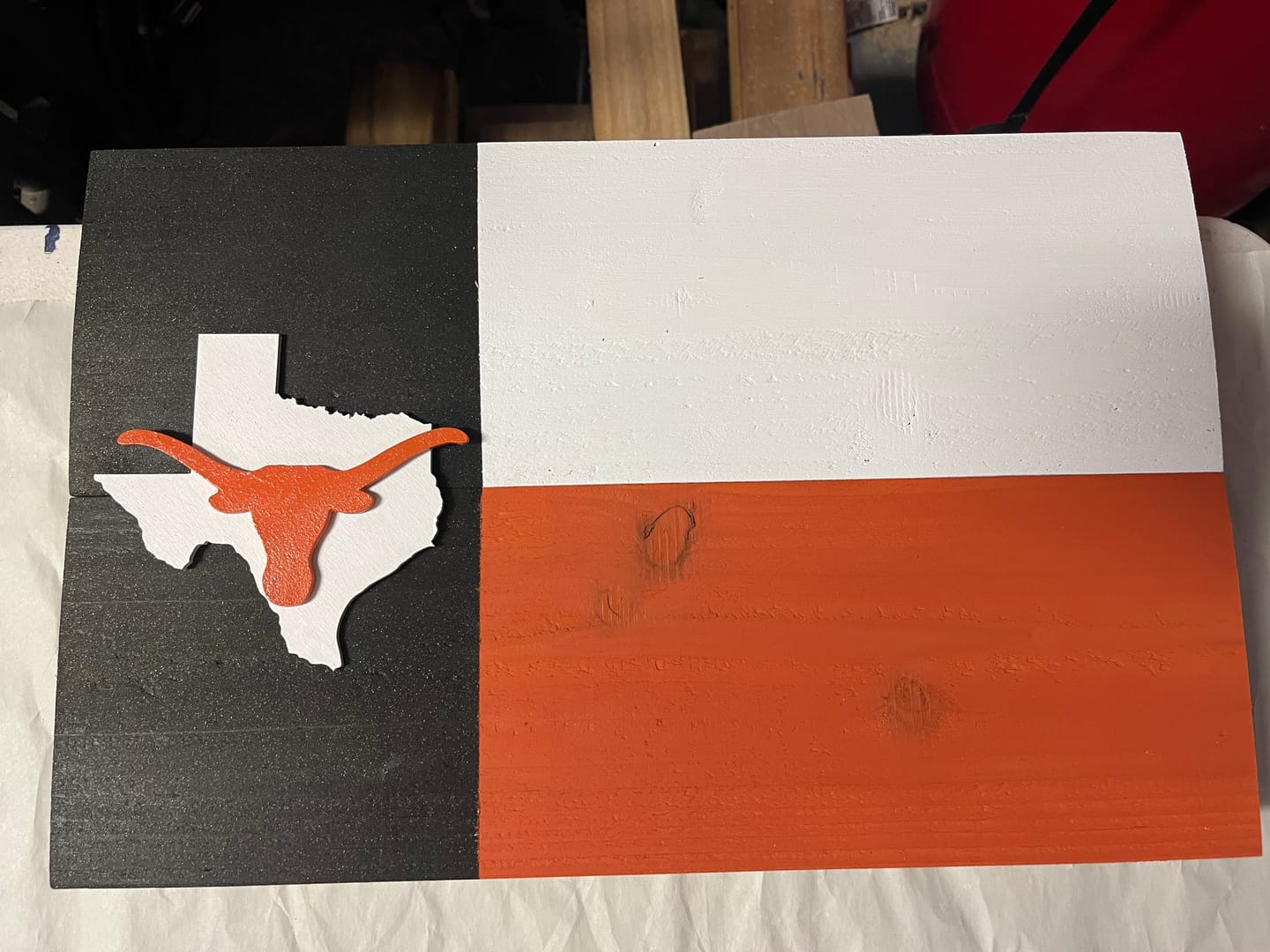 Customer photo review of Unfinished Wood Texas Shape - State - Craft - up to 24" DIY