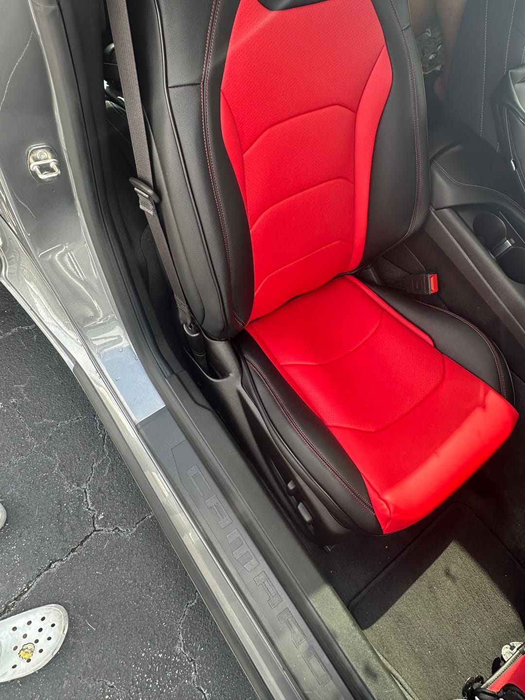 Customer photo review of 6th Gen Camaro Coupe Recaro Seat Upholstery Kit