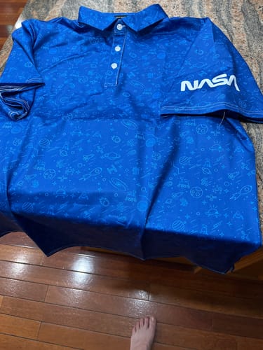 Customer photo review of NASA Men's golf polo