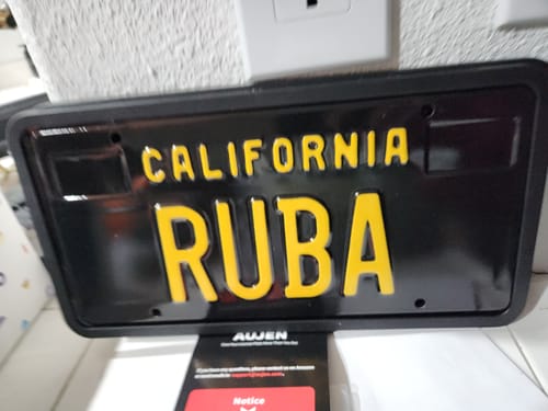 Customer photo review of 1963-1968 CALIFORNIA LICENSE PLATE - BLACK WITH WHITE TEXT 6"x12" (156.5mm x 305mm)