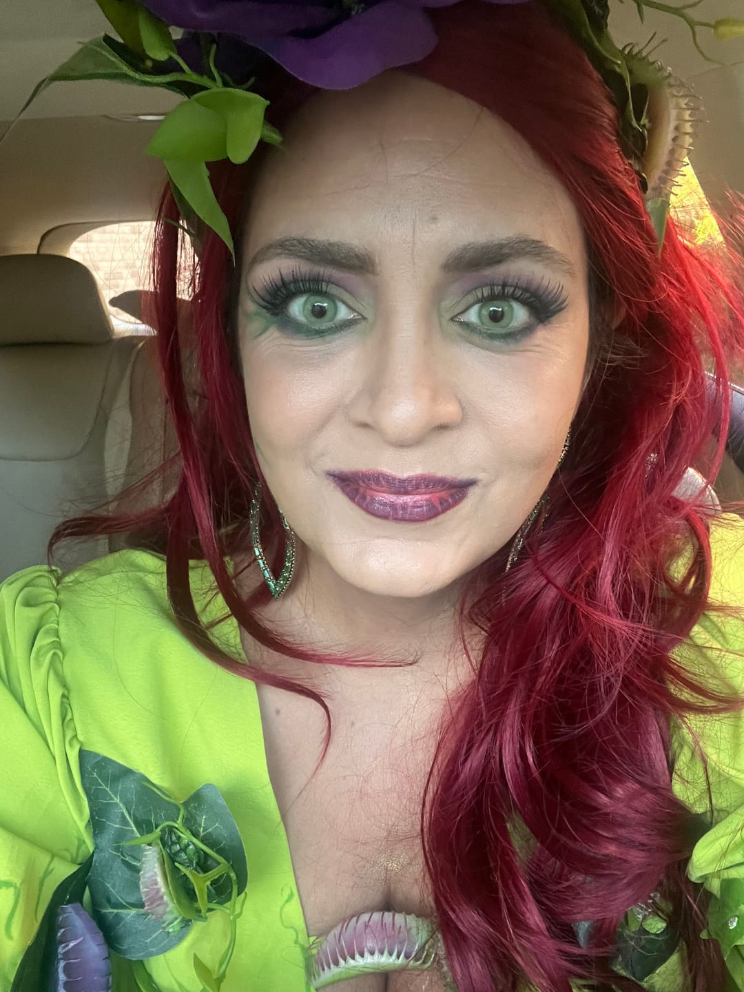 Customer photo review of Pixie Green Colored Contact Lenses